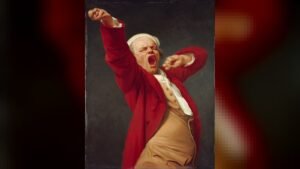 "Self-Portrait, Yawning" by Joseph Ducreux (French - Google Art Project)