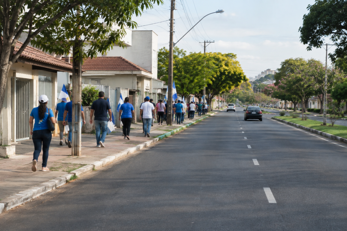 Ronaldo Caiado fez caminhada em Goiânia e participou de carreata em Senador Canedo.